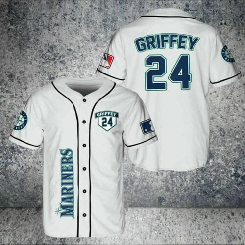 Ken Griffey Jr #24 Seattle Mariners AOP Baseball Jersey All Over Print Baseball Jersey For Fans