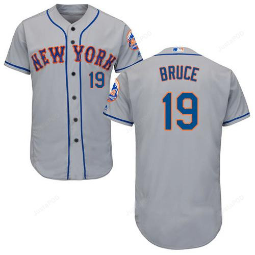 Jay Bruce #19 New York Mets Gray Baseball Tee Jersey Shirt