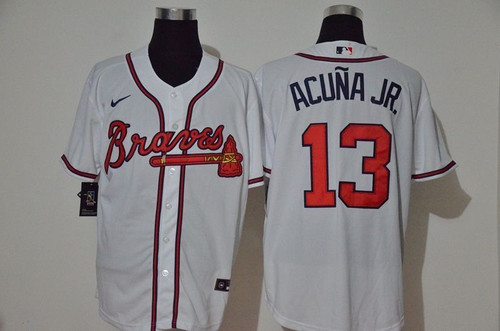 Atlanta Braves Ronald Acuna Jr. #13 2020 Mlb White Jersey