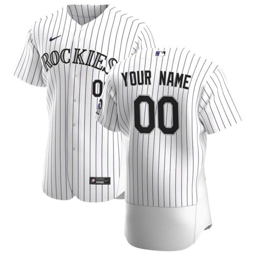 Colorado Rockies 2020 Mlb Personalized Custom White Stripe Lines Custom Jersey