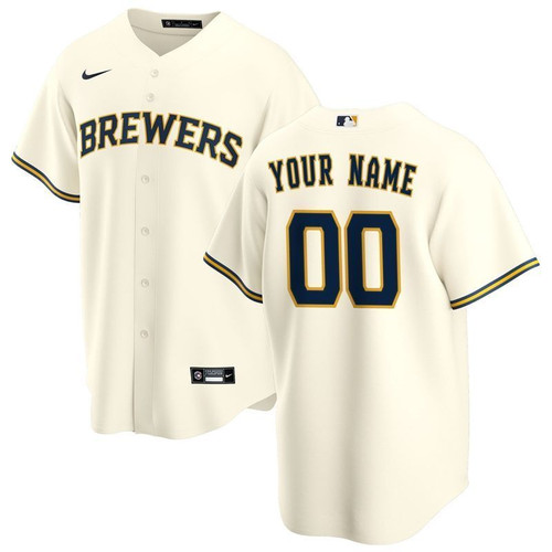 Milwaukee Brewers 2020 Mlb Personalized Custom White Custom Jersey