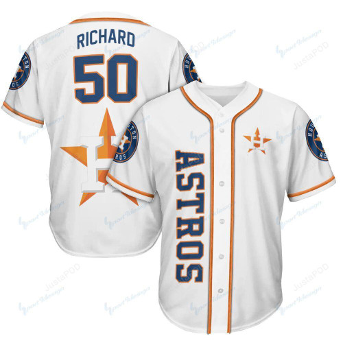 J. R. Richard - 50 Houston Astros Baseball Tee Jersey Shirt