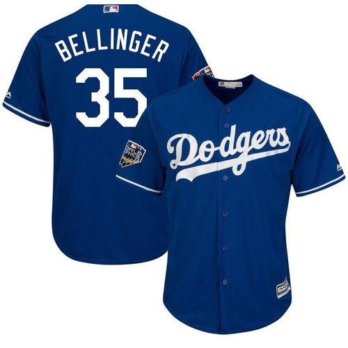 Cody Bellinger Los Angeles Dodgers Majestic World Series Cool Base Player Jersey Royal 2019