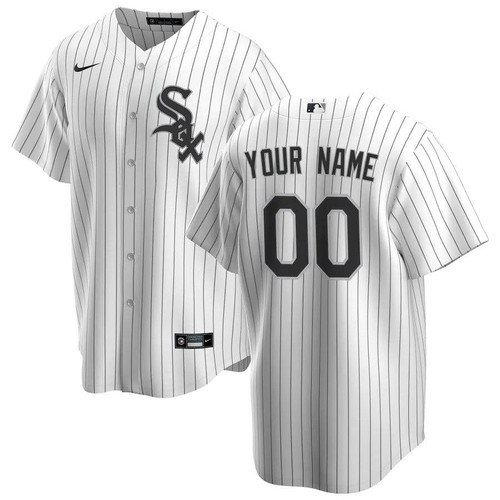 Mens Chicago White Sox Nike Replica Replica White Home Replica Custom Jersey