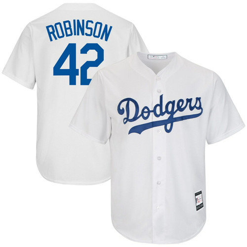 Men'S Brooklyn Dodgers Jackie Robinson White Big & Tall Home Cooperstown Collection Player Baseball Jersey Mlb Baseball Jersey262