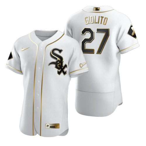 Chicago White Sox #27 Lucas Giolito Mlb Golden Edition White Jersey Gift For White Sox Fans
