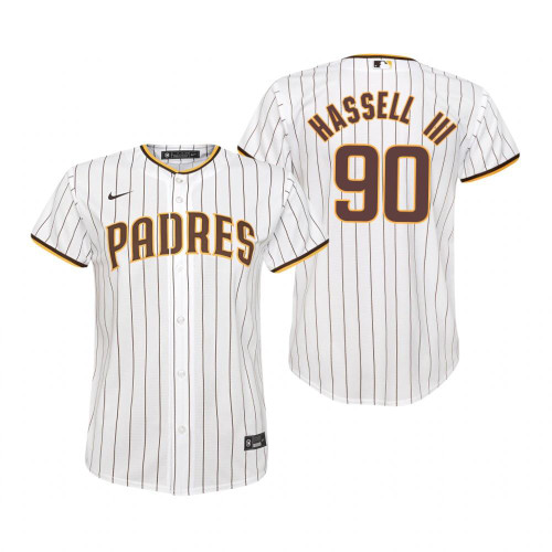 San Diego Padres #91 Robert Hassell Iii 2020 White Jersey Gift For Padres Fans