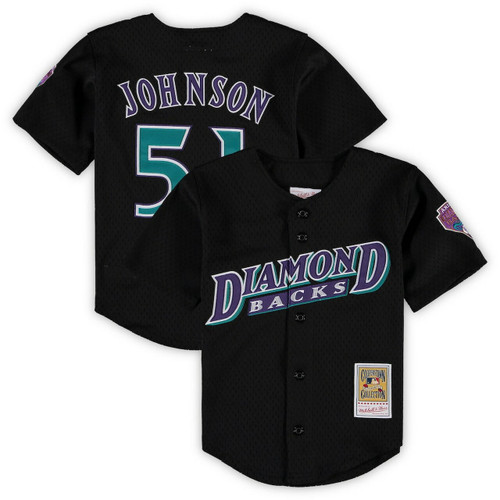 Arizona Diamondbacks Randy Johnson Mitchell & Ness Black Cooperstown Collection Mesh Batting Practice Baseball Jersey Mlb Baseball Jersey874