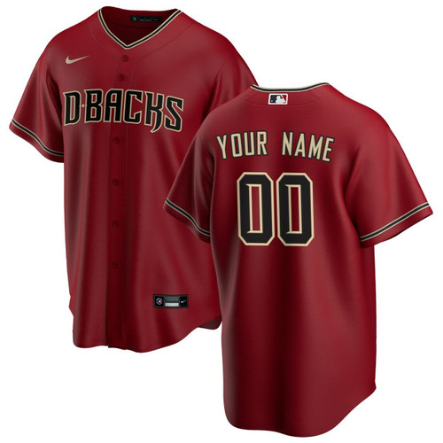 Men'S Arizona Diamondbacks Red Alternate Custom Baseball Jersey Mlb Baseball Jersey144