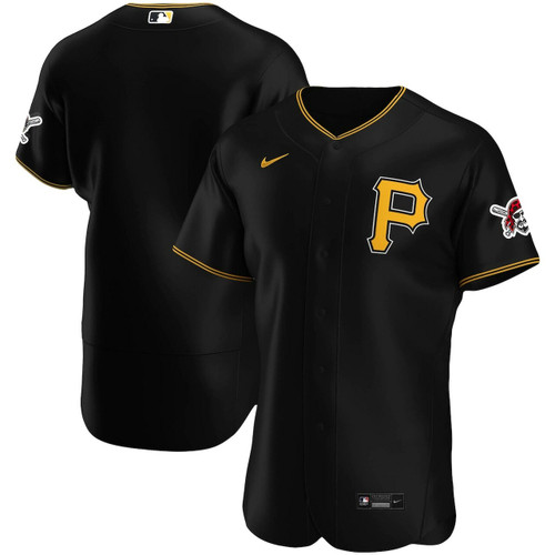 Men'S Pittsburgh Pirates Black Alternate Team Logo Baseball Jersey Mlb Baseball Jersey1442