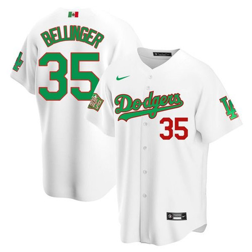Los Angeles Dodgers Cody Bellinger #35 Fluorescent Green White Jersey For Fans