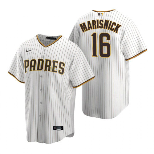 Mens San Diego Padres #16 Jake Marisnick 2020 Home White Jersey Gift For Padres Fans