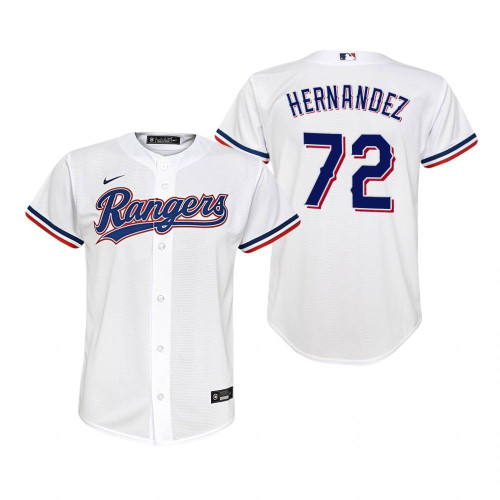 Texas Rangers #72 Jonathan Hernandez 2020 White Jersey Gift For Rangers Fans