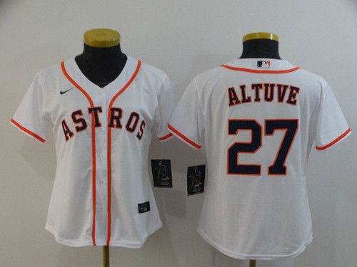 Houston Astros Jose Altuve #27 2020 Mlb White Jersey