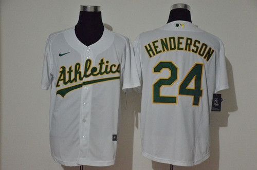 Oakland Athletics Rickey Henderson #24 2020 Mlb White Jersey