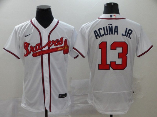 Atlanta Braves Ronald Acuna Jr. #13 2020 Mlb White Jersey