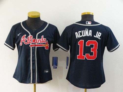 Atlanta Braves Ronald Acuna Jr. #13 2020 Mlb Black Jersey