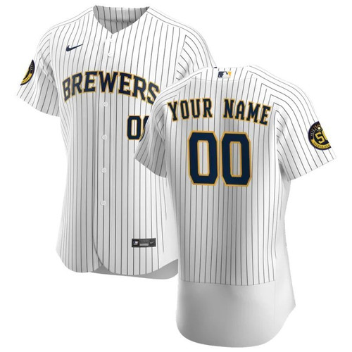 Milwaukee Brewers 2020 Mlb Personalized Custom White Custom Jersey