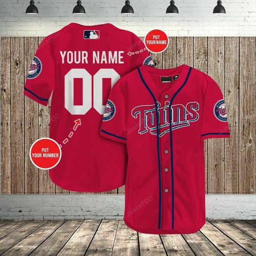 Personalized Custom Name Minnesota Twins All Over Print Baseball Jersey