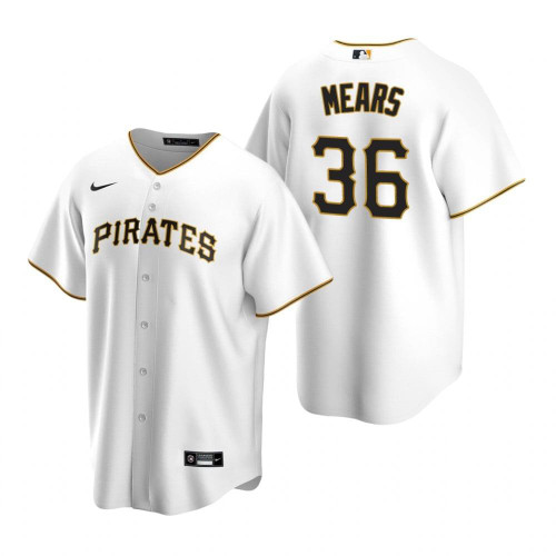 Mens Pittsburgh Pirates #36 Nick Mears 2020 Home White Jersey Gift For Pirates Fans