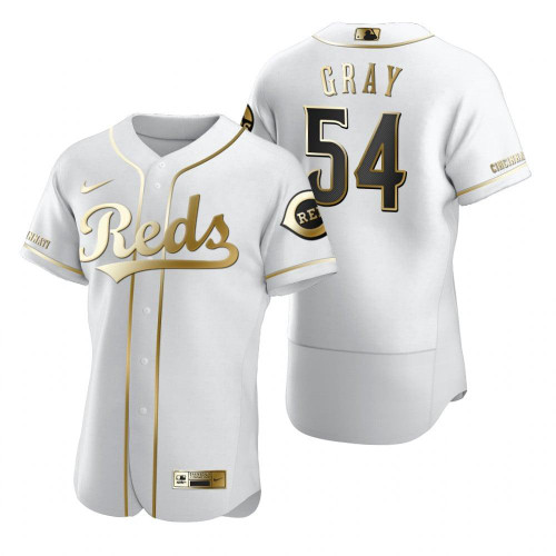 Cincinnati Reds #54 Sonny Gray Mlb Golden Edition White Jersey Gift For Reds Fans
