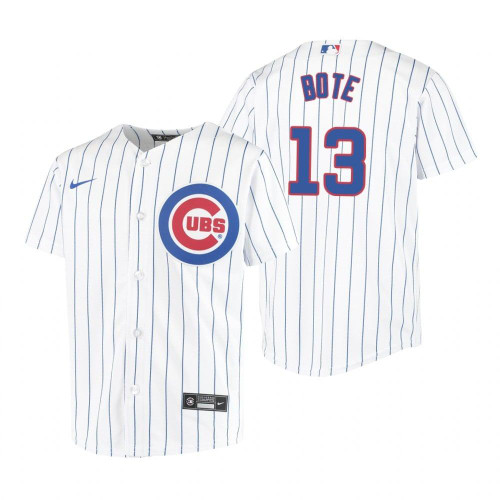 Chicago Cubs #13 David Bote 2020 White Jersey Gift For Cubs Fans