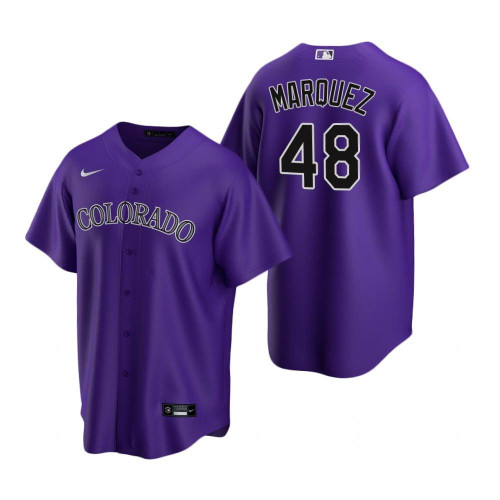 Mens Colorado Rockies #48 German Marquez 2020 Purple Jersey Gift For Rockies Fans
