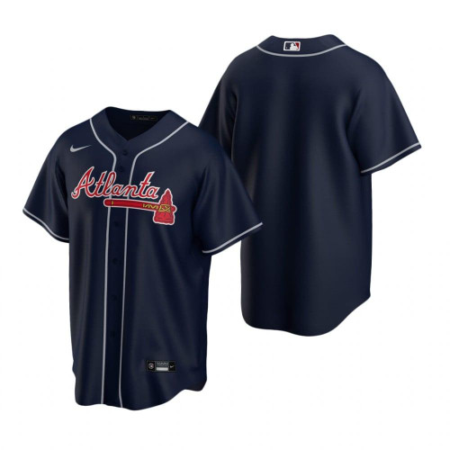 Mens Atlanta Braves Mlb Team 2020 Alternate Navy Jersey Gift For Braves Fans Baseball Fans