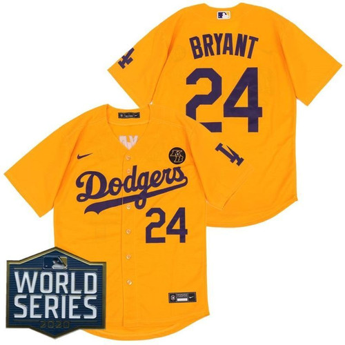 Los Angeles Dodgers Kris Bryant #24 2020 Mlb Orange Jersey