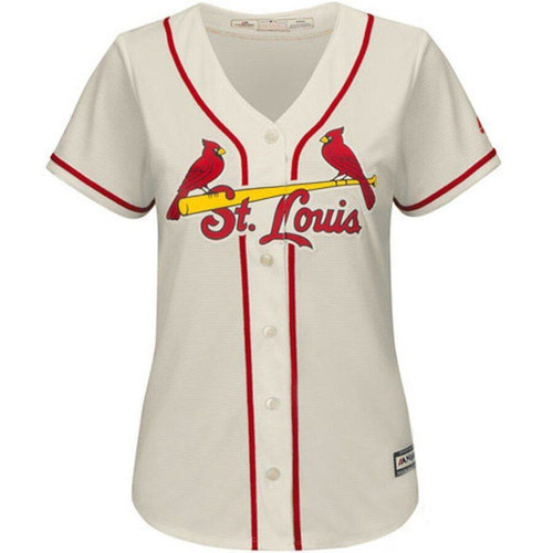 St. Louis Cardinals Majestic Womens Cool Base Jersey Cream 2019