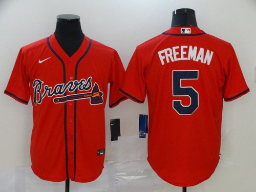 Atlanta Braves Freddie Freeman #5 2020 Mlb Red Jersey