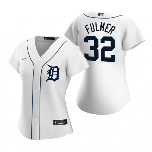 Womens Detroit Tigers #32 Michael Fulmer 2020 White Jersey Gift For Tigers Fans