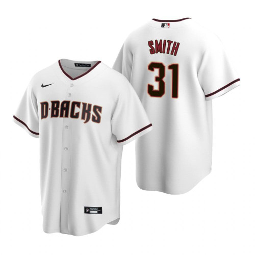 Mens Arizona Diamondbacks #31 Caleb Smith Home White Jersey Gift For Diamondbacks Fans