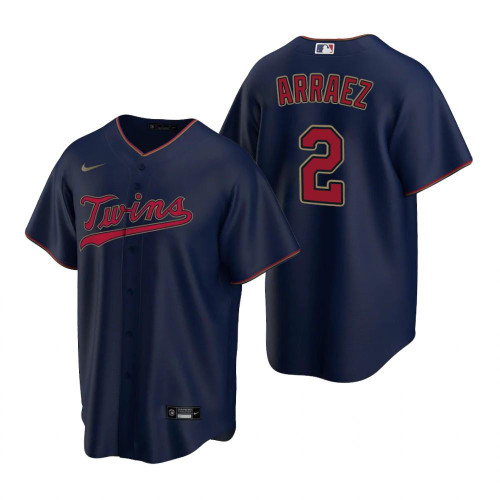 Mens Minnesota Twins #2 Luis Arraez Alternate Navy Jersey Gift For Twins Fans