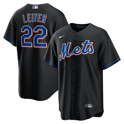 Al Leiter New York Mets Nike Replica Replica 2022 Alternate Replica Player Jersey - Black