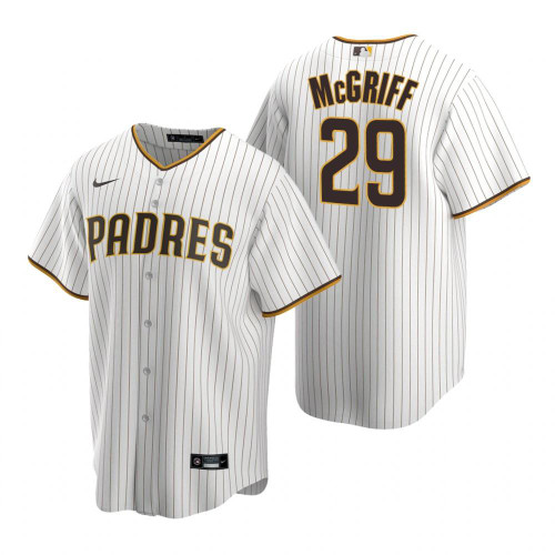Mens San Diego Padres #29 Fred Mcgriff Retired Player White Jersey Gift For Padres Fans