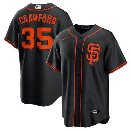 Brandon Crawford San Francisco Giants Nike Replica Replica Replica Alternate Replica Player Name Jersey - Black