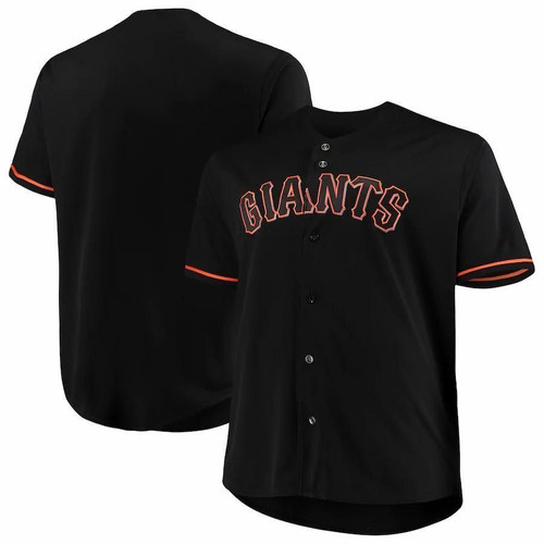 San Francisco Giants Majestic Big And Tall Pop Fashion Black 3D Jersey