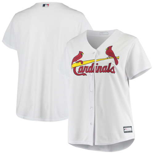 WomenS White St. Louis Cardinals Plus Size Home Replica Team Jersey