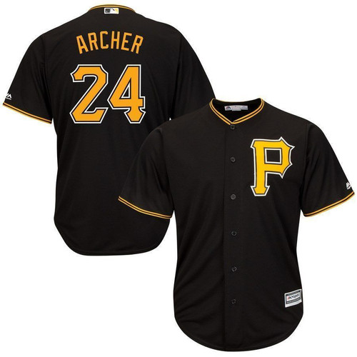 Chris Archer Pittsburgh Pirates Majestic Alternate Official Cool Base Player Jersey Black 2021
