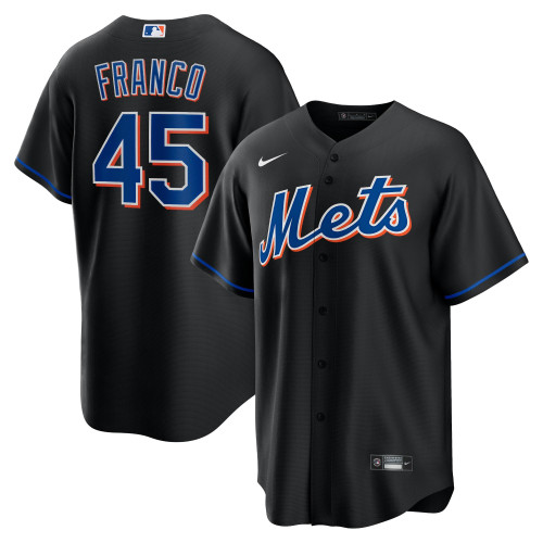 John Franco New York Mets Nike Replica Replica Replica 2022 Alternate Replica Player Jersey - Black