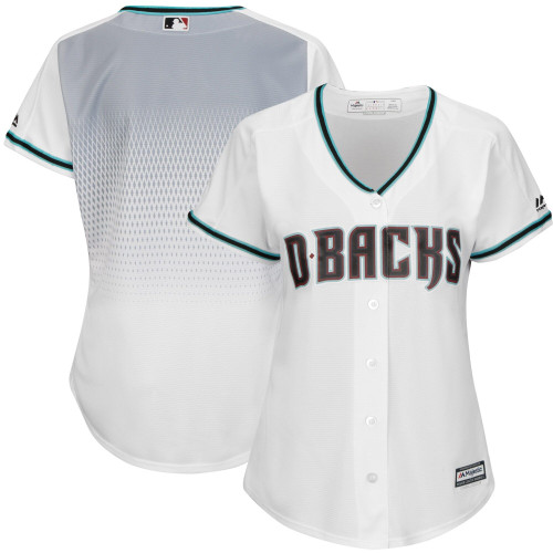WomenS Majestic White/Teal Arizona Diamondbacks Cool Base Jersey