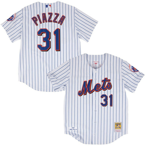 MenS New York Mets Mike Piazza 2000 Mitchell & Ness White Baseball Jersey Mlb Baseball Jersey1289