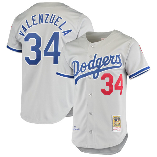 Fernando Valenzuela Los Angeles Dodgers Mitchell & Ness Road 1981 Cooperstown Collection Jersey - Gray