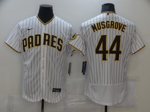 San Diego Padres Joe Musgrove #44 Home White Brown Classic Jersey