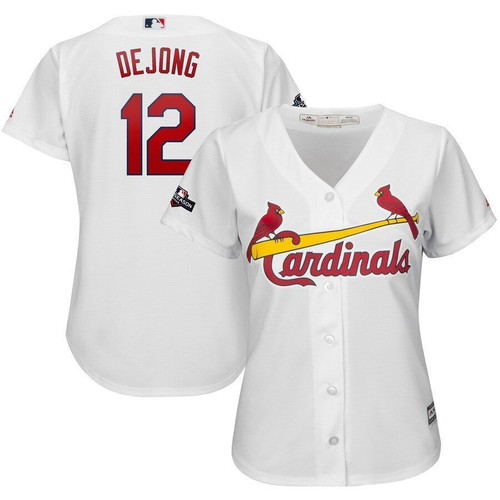 Paul Dejong St. Louis Cardinals Majestic Womens 2021 Postseason Official Cool Base Player Jersey White
