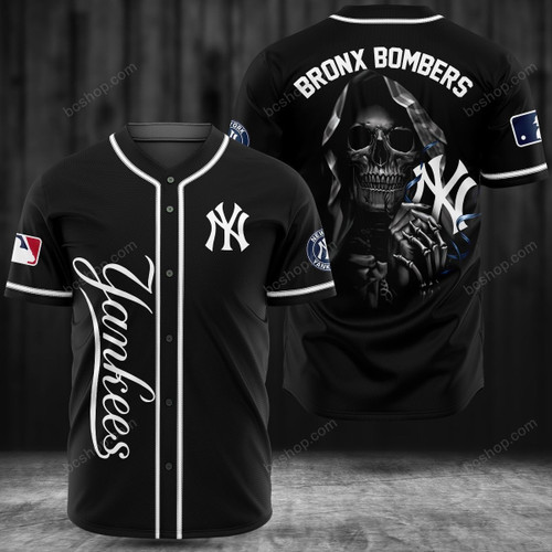 New York Yankees BronX Bombers Skull baseball Jersey shirt