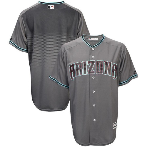 Arizona Diamondbacks Majestic Official Fashion Cool Base Replica Team Gray Teal 3D Jersey