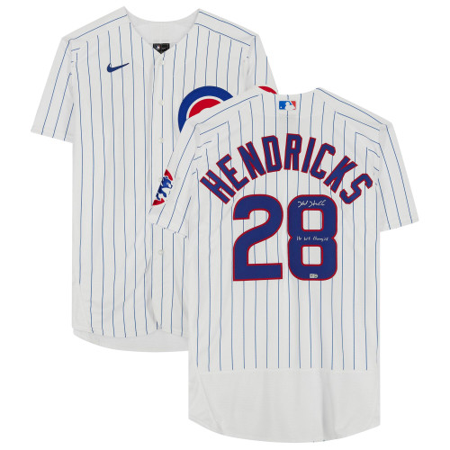 Kyle Hendricks Chicago Cubs Fanatics  Autographed White Nike Replica Replica  Jersey with ''16 WS CHAMPS'' Inscription