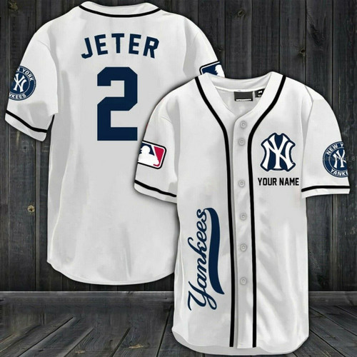 [Custom name] Derek Jeter All Over Print Baseball Jersey for Fans